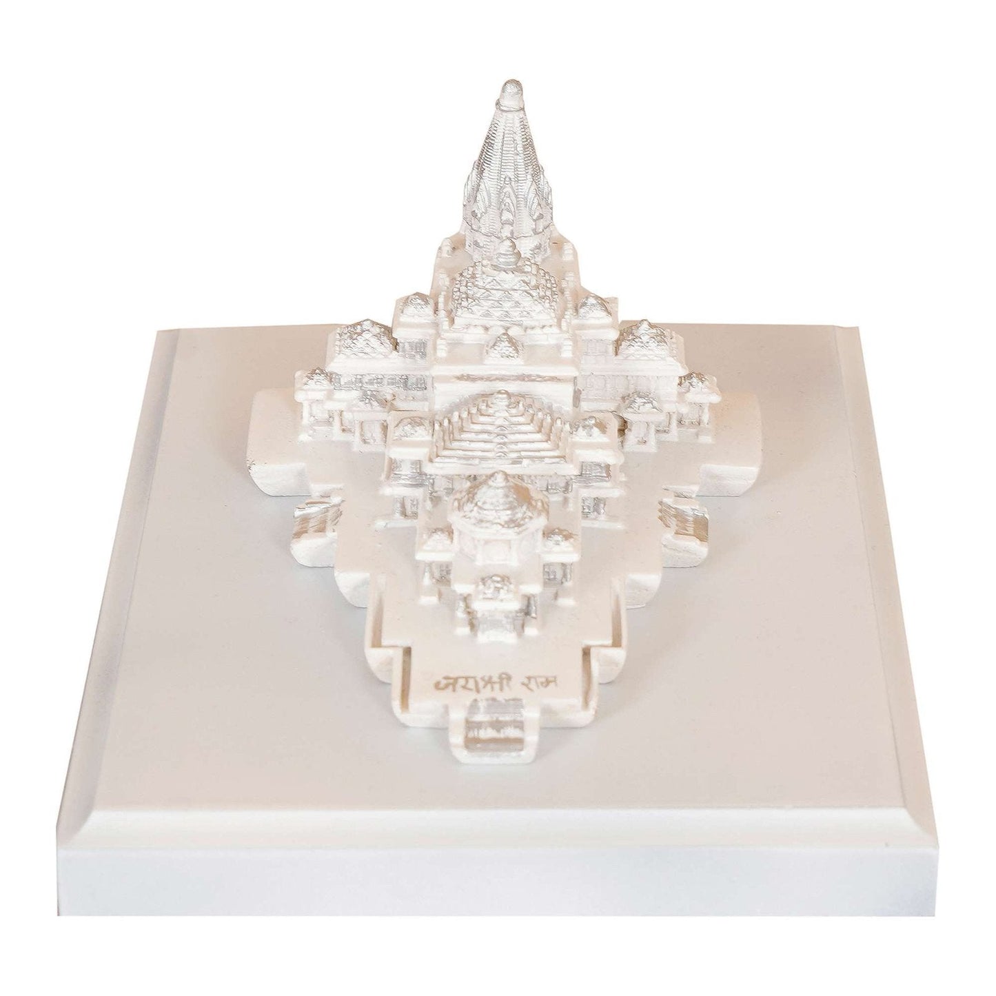 Resin Ram Mandir Ayodhya Model Authentic Design Ideal for Home Temple, Home Decor & Gifts (White)