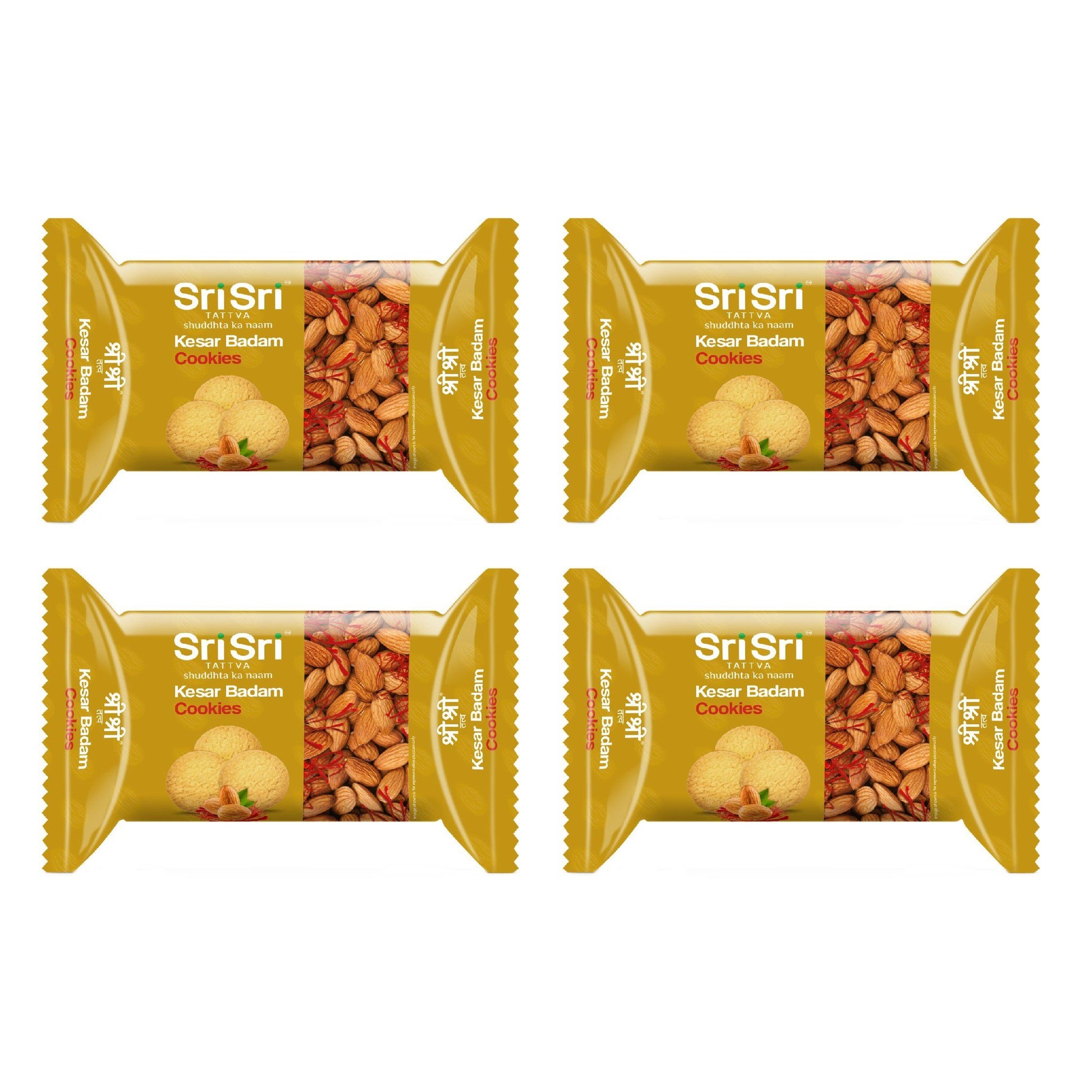 Kesar Badam Cookies, 50 g (Pack of 4)