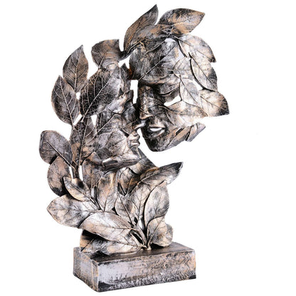 RomentIc Love Couple Face Statue brown Showpiece for Home Decor in Showpieces &amp;Figurine table Decorations Items