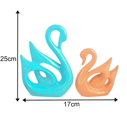 Polyresin Swan Pair