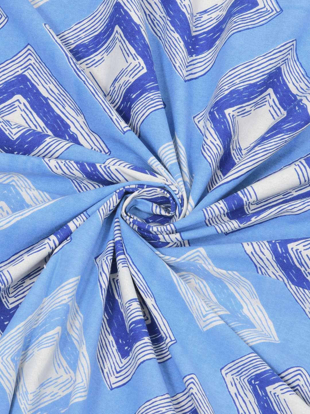 100% Pure Cotton Traditional Printed Bedsheet for Double Bed King Size Bedsheet with 2 Pillow Covers