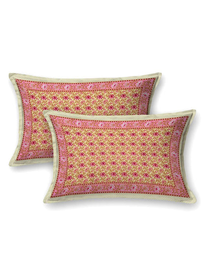 100% Pure Cotton Traditional Printed Bedsheet for Double Bed King Size Bedsheet with 2 Pillow Covers
