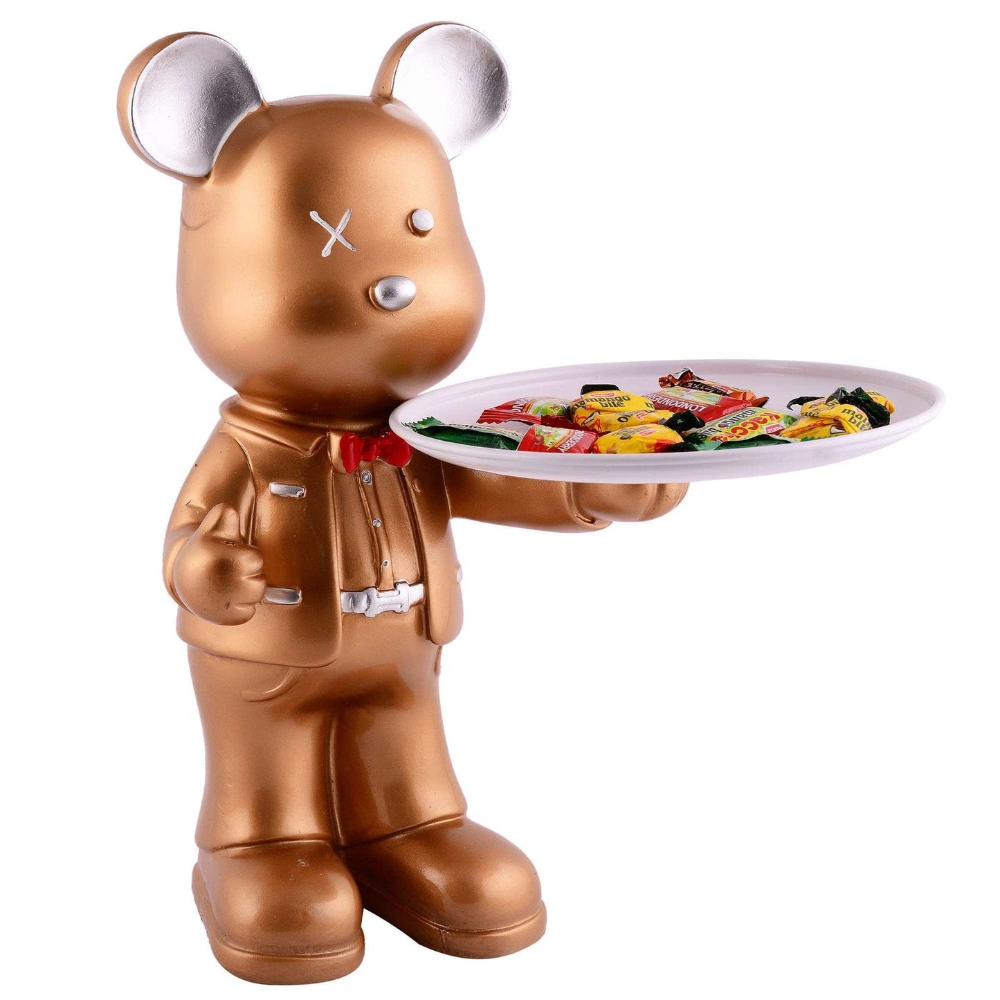 Cool Taddy Bear Showpiece for Home Decorative Showpiece | Taddy Bear with Paltter Statue for Home Decor Showpiece | Home Kitchen Decor | Office Decorative Item -8