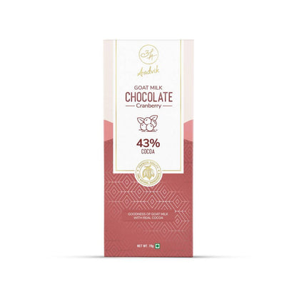Aadvik Goat Milk Chocolate Cranberry - 70 gms