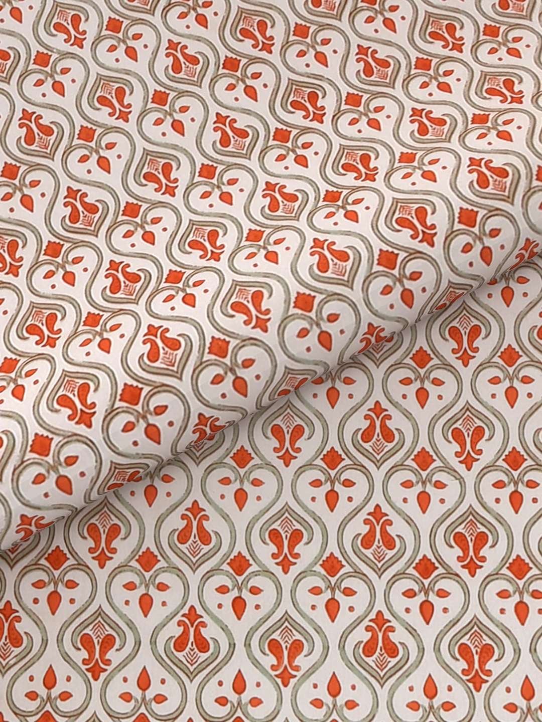 100% Pure Cotton Traditional Printed Bedsheet for Double Bed King Size Bedsheet with 2 Pillow Covers