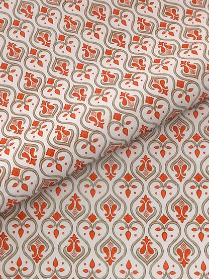 100% Pure Cotton Traditional Printed Bedsheet for Double Bed King Size Bedsheet with 2 Pillow Covers