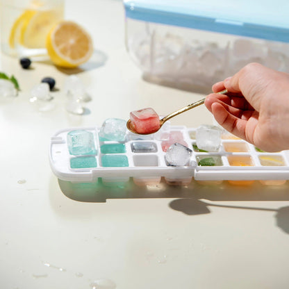 UMAI Ice Cube Trays with Scoop | 24 Compartments | BPA Free | Blue