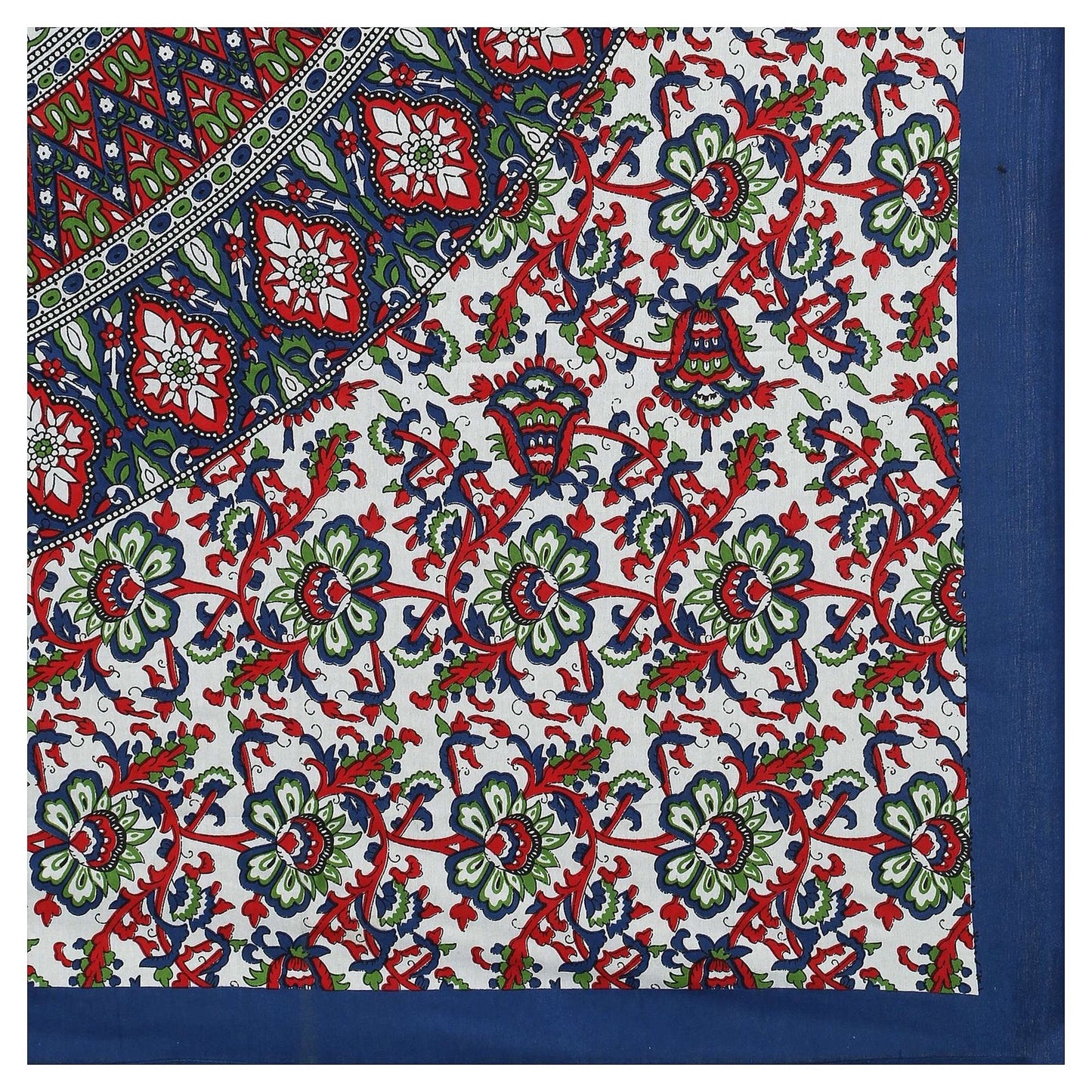 100% Pure Cotton Traditional Printed Bedsheet for Double Bed King Size Bedsheet with 2 Pillow Covers