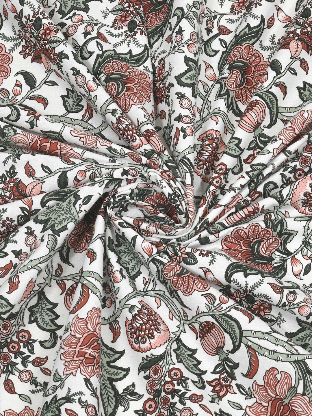 100% Pure Cotton Traditional Printed Bedsheet for Double Bed King Size Bedsheet with 2 Pillow Covers