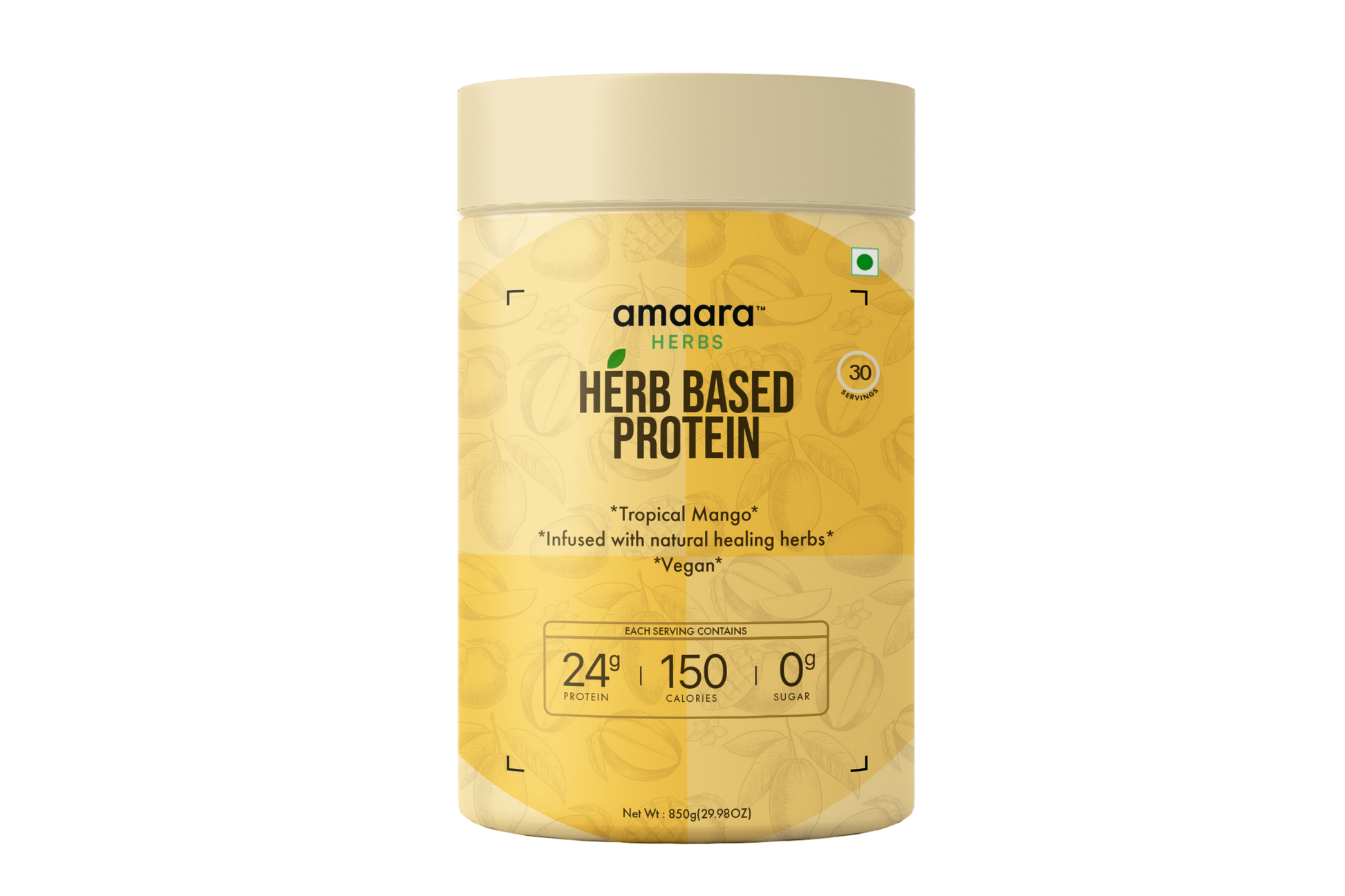 Amaara herbs Herb Based Protein Tropical Mango - 600 gms