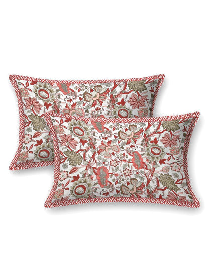 100% Pure Cotton Traditional Printed Bedsheet for Double Bed King Size Bedsheet with 2 Pillow Covers