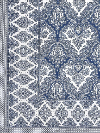 100% Pure Cotton Traditional Printed Bedsheet for Double Bed King Size Bedsheet with 2 Pillow Covers
