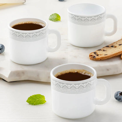 Borosil Larah Opalware Classic Mug Set