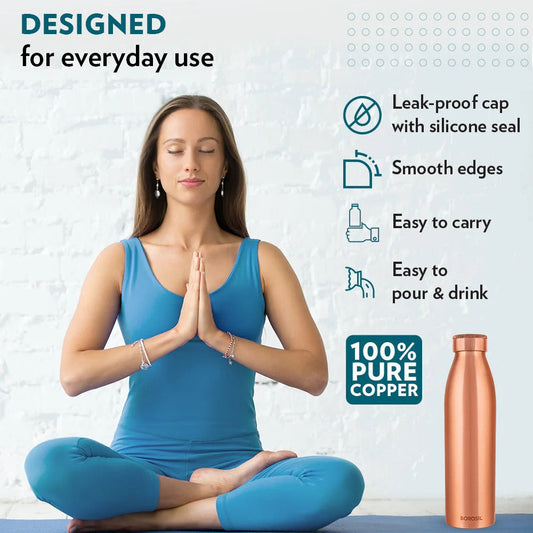 Borosil Pro Copper Water Bottle 950ml