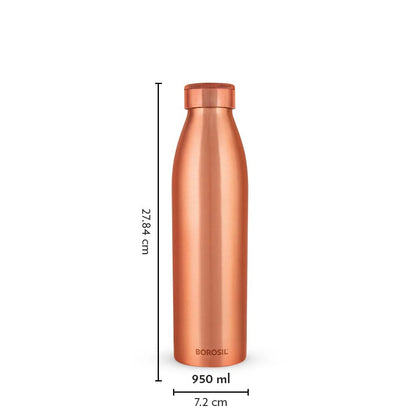 Borosil Pro Copper Water Bottle 950ml