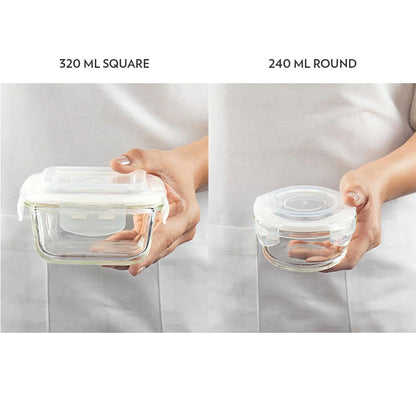 Borosil Steller Glass Tiffin Office Lunch Box Bag Daisy