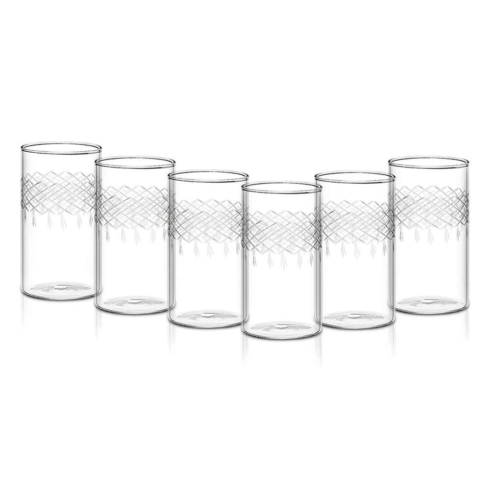Borosil Bracelet Drinking Glass Tumbler Set of 6
