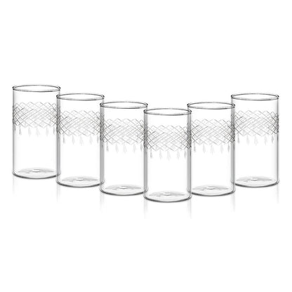 Borosil Bracelet Drinking Glass Tumbler Set of 6