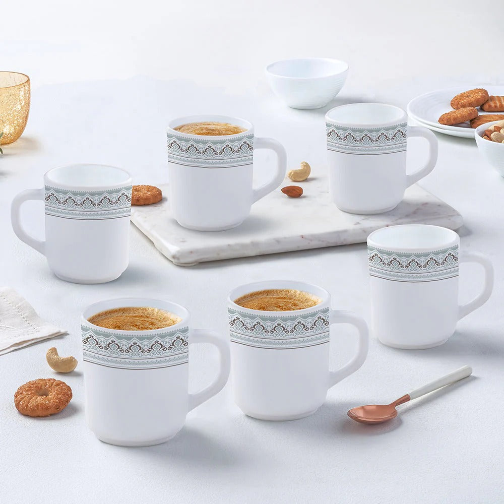 Borosil Larah Opalware Classic Mug Set