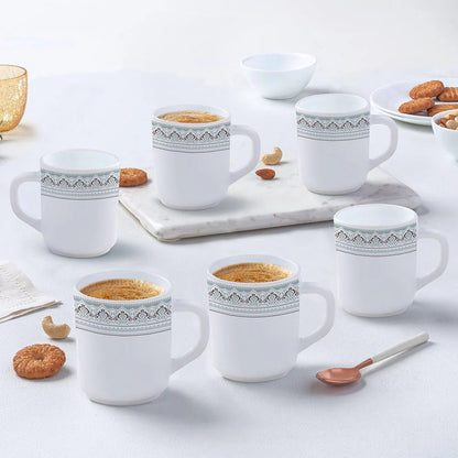 Borosil Larah Opalware Classic Mug Set