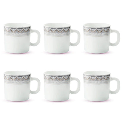 Borosil Larah Opalware Classic Mug Set