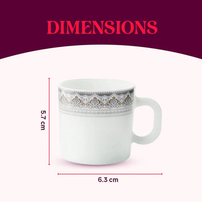 Borosil Larah Opalware Classic Mug Set