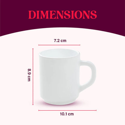 Borosil Larah Opalware Classic Mug Set