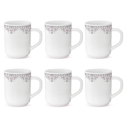 Borosil Larah Opalware  Lark Mug Set of 6
