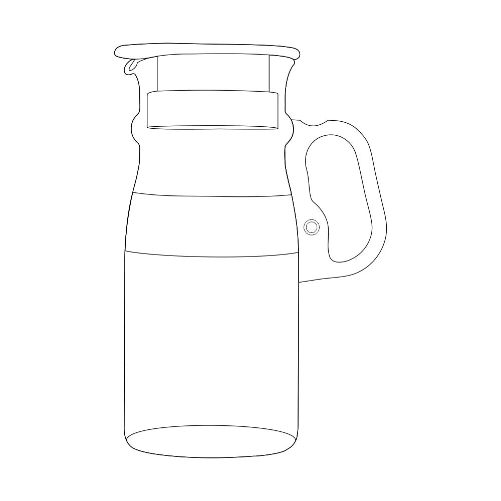 Borosil Marina Juice Water Glass Jug with Handle 1.3L