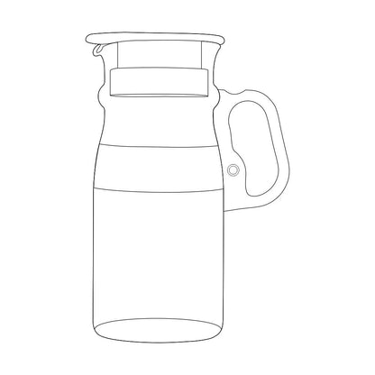 Borosil Marina Juice Water Glass Jug with Handle 1.3L