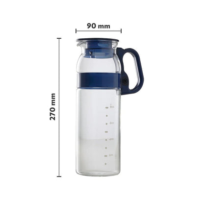 Borosil Marina Juice Water Glass Jug with Handle 1.3L