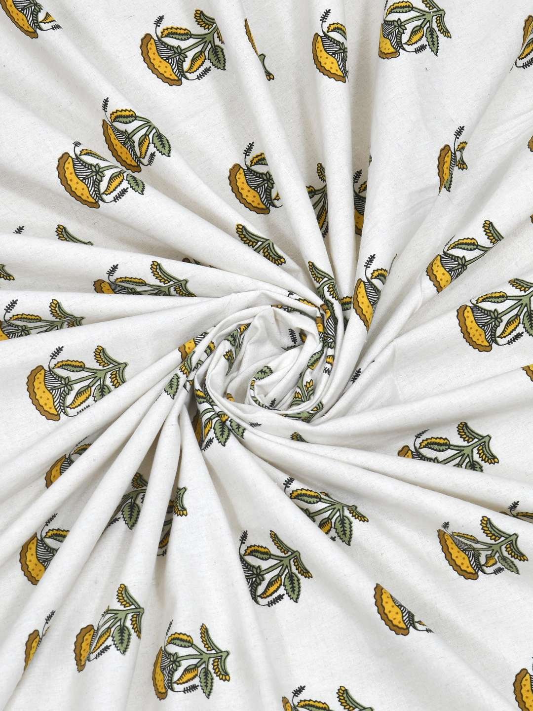 100% Pure Cotton Traditional Printed Bedsheet for Double Bed King Size Bedsheet with 2 Pillow Covers