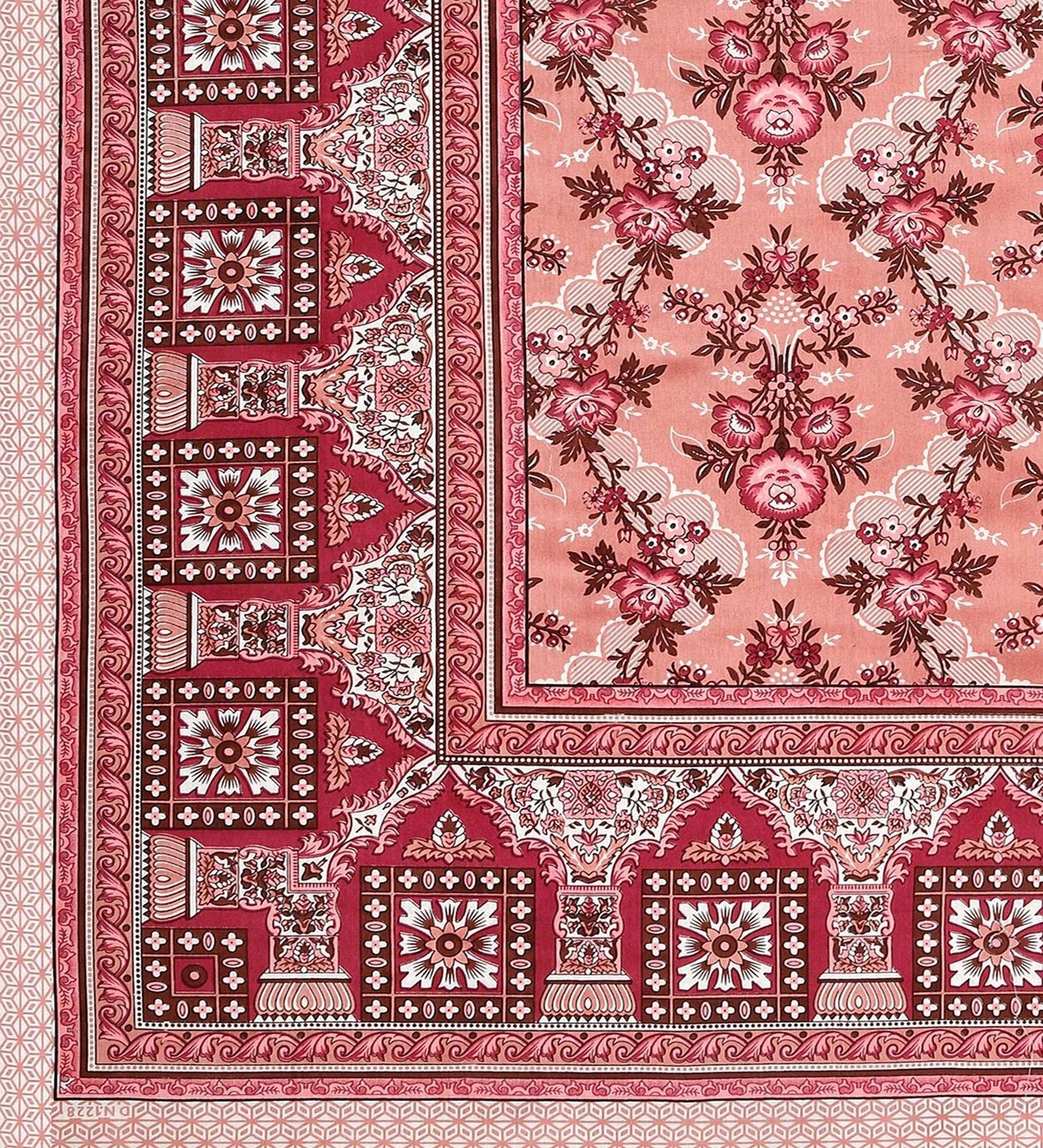 100% Pure Cotton Traditional Printed Bedsheet for Double Bed King Size Bedsheet with 2 Pillow Covers