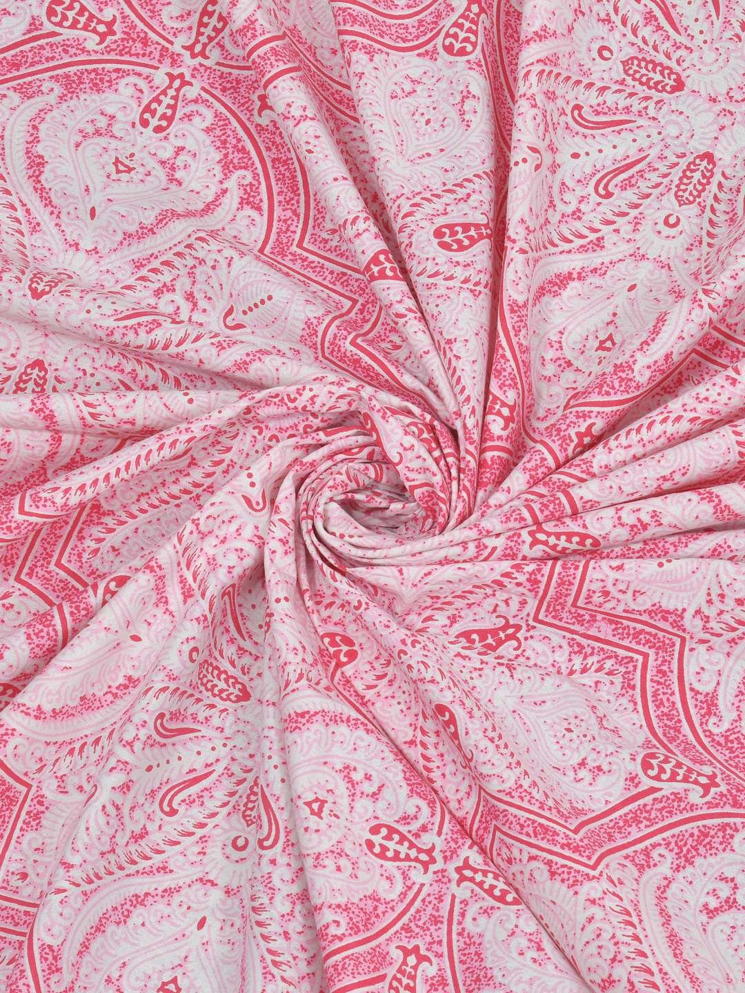 100% Pure Cotton Traditional Printed Bedsheet for Double Bed King Size Bedsheet with 2 Pillow Covers