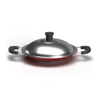 Impex IAC-2030 Premium Non-Stick Aluminium Appachatty 20cm Maroon Induction Base