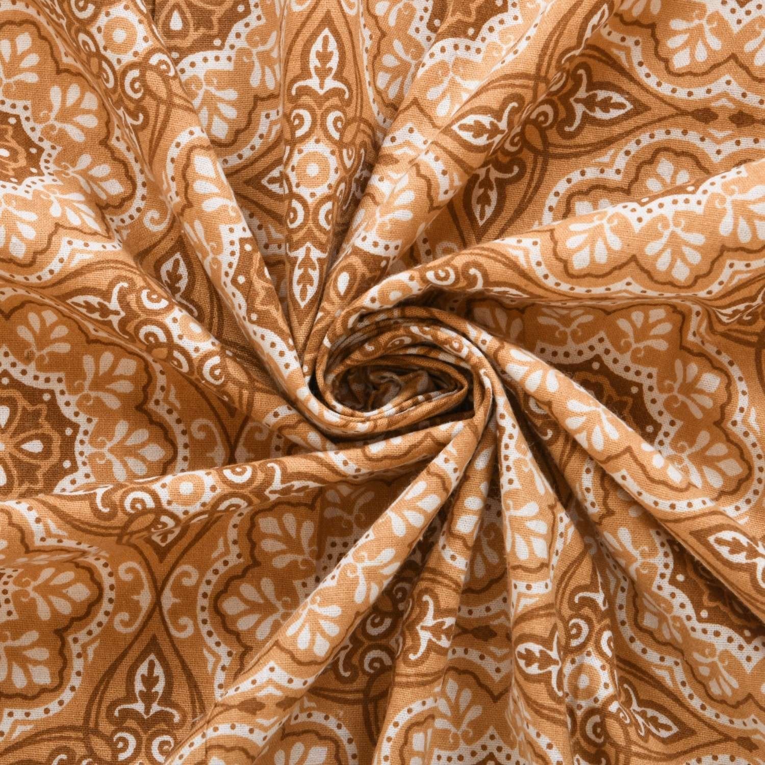 100% Pure Cotton Traditional Printed Bedsheet for Double Bed King Size Bedsheet with 2 Pillow Covers