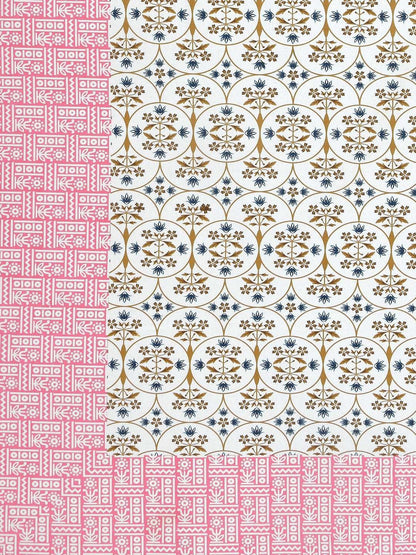 100% Pure Cotton Traditional Printed Bedsheet for Double Bed King Size Bedsheet with 2 Pillow Covers