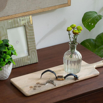 Ellementry Leafy Twig Wooden Cheese Board Vegetable Cutting Board Recyclable Biodegradable BPA Free