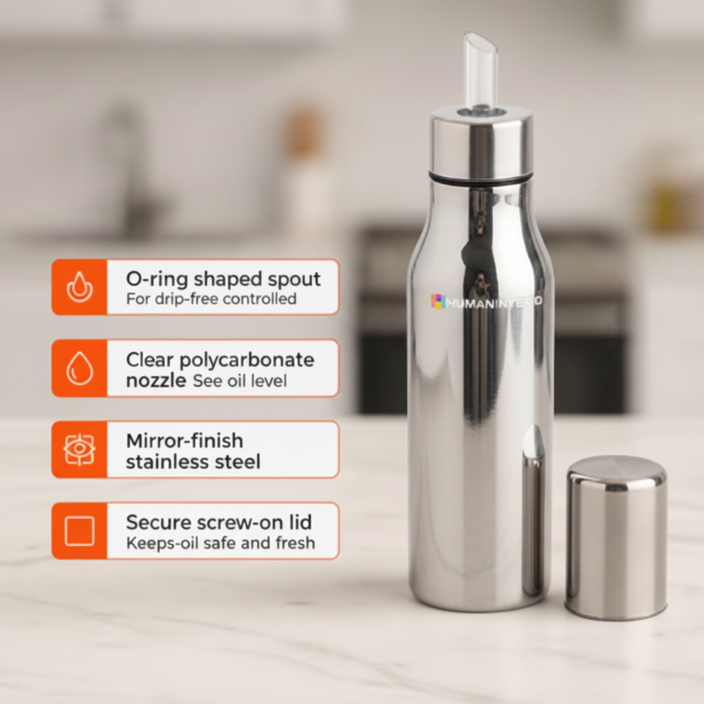 Human Hydro Stainless Steel Oil Dispenser -  600ml