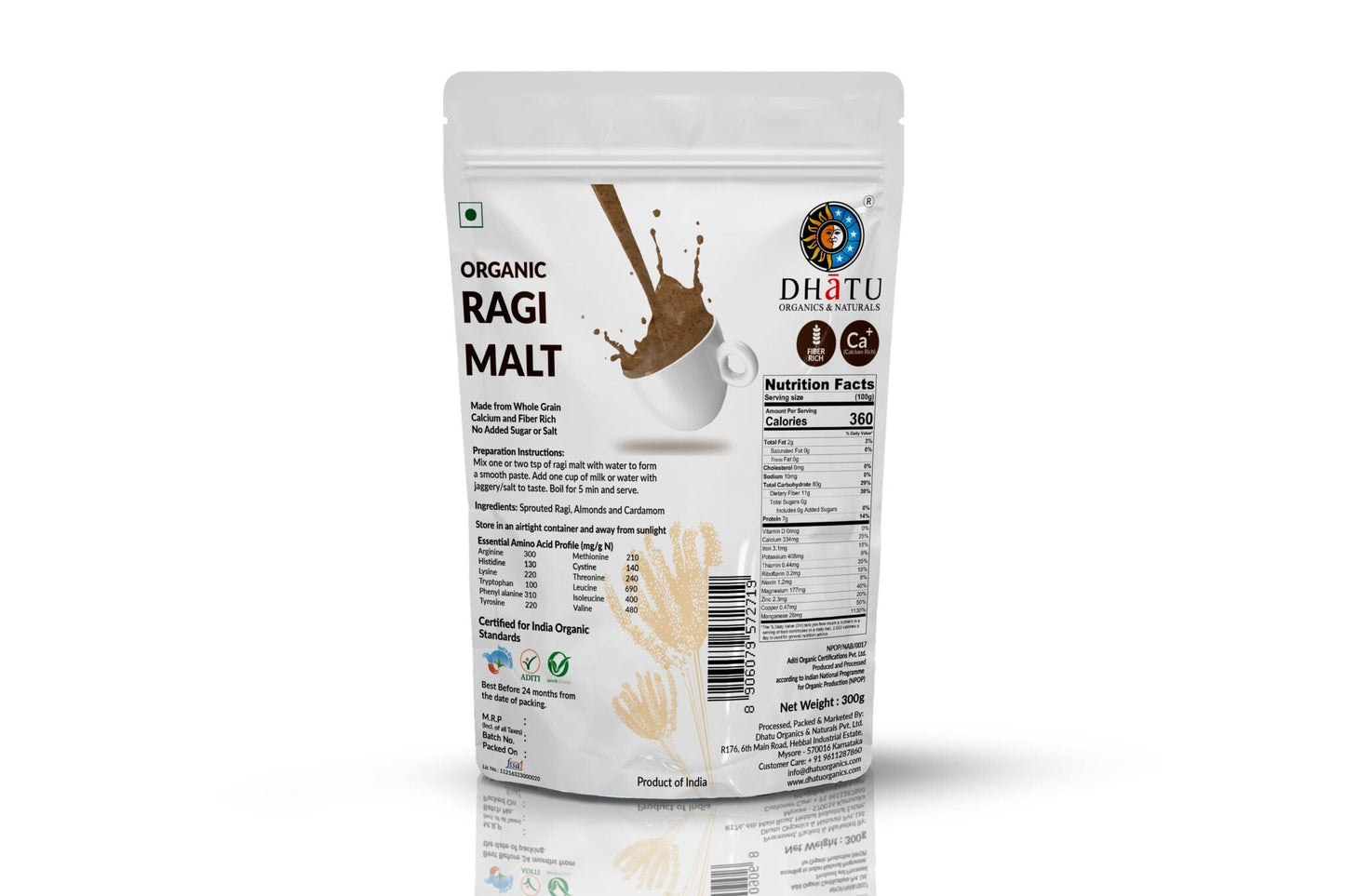 Dhatu Organic Ragi Malt - 300 gms