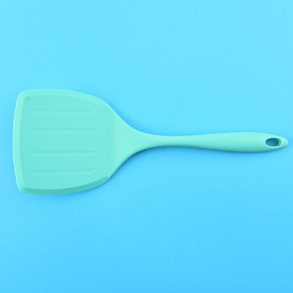 P-Plus International 2 Pieces Silicone Pancakes Shovel Wide Spatula Turner Nonstick Sky Blue