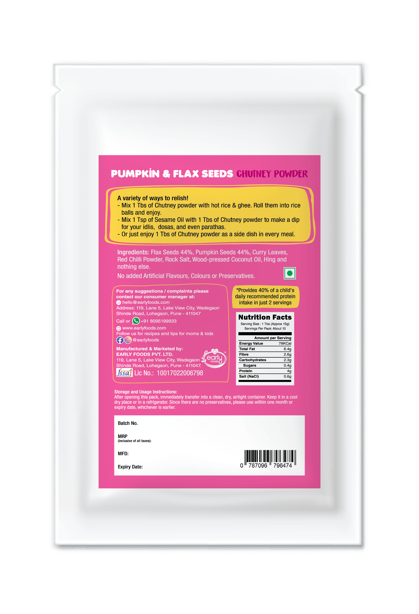 Pumpkin & Flax Seeds Chutney Powder