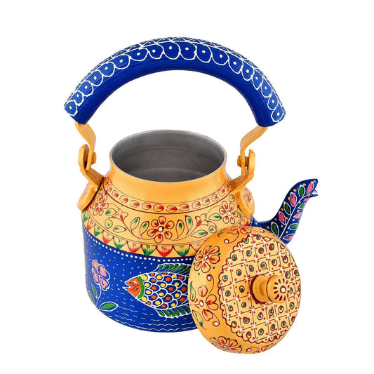 Aluminium Hand-Painted Artisan Hand-Painted Fish Motif Kettle - 750 ml