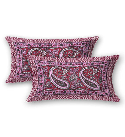 100% Pure Cotton Traditional Printed Bedsheet for Double Bed King Size Bedsheet with 2 Pillow Covers
