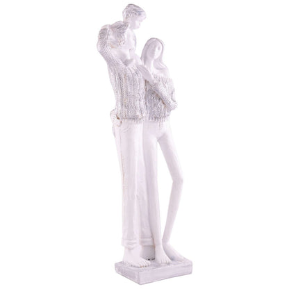 MOTHER and Father with Child complete faimily Love golden white Statue showpiece for Home Decor and Gifting