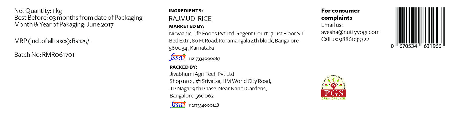 Nutty Yogi Rajmudi Rice