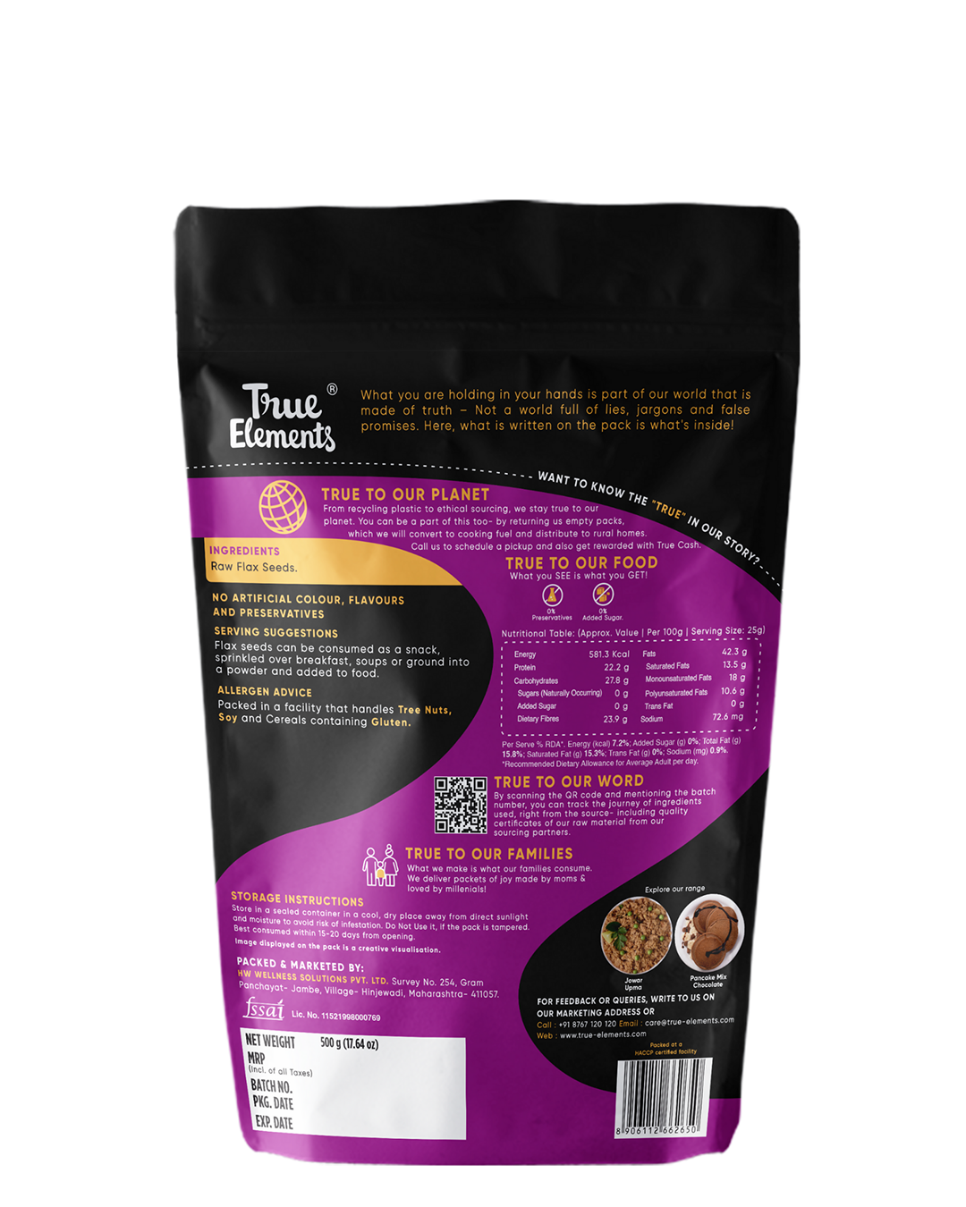 Raw Flax Seeds - 500gm