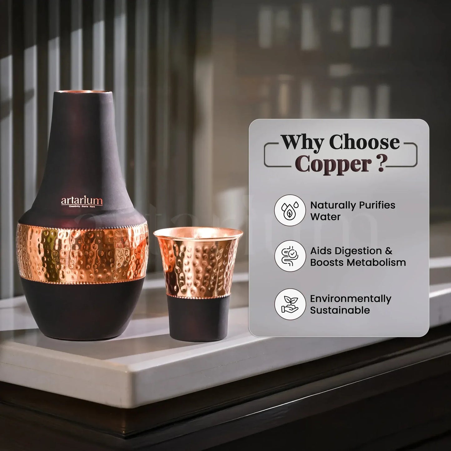 Artarium Venus Copper Water Jar