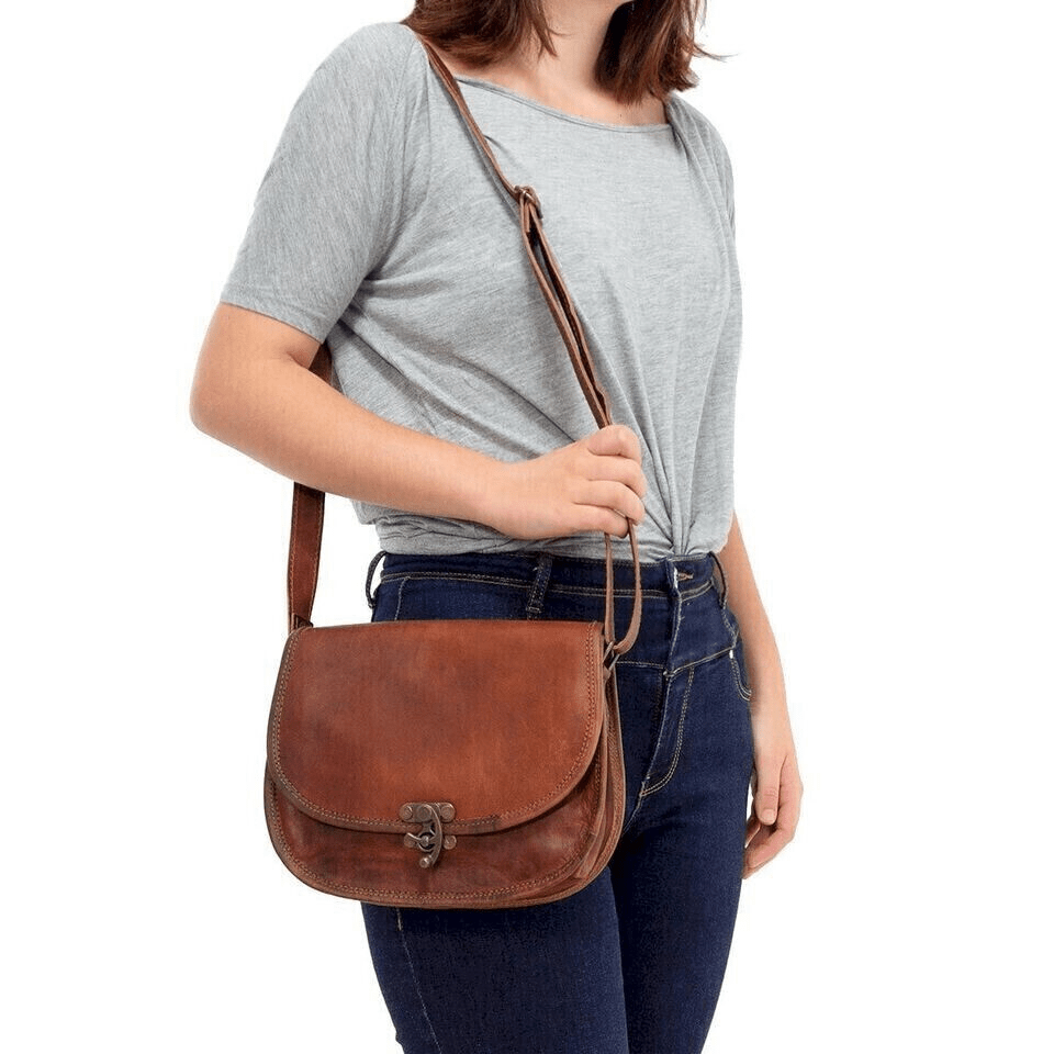 Craftshades – Unique C-Lock Handcrafted Leather Bag | 100% Genuine Leather