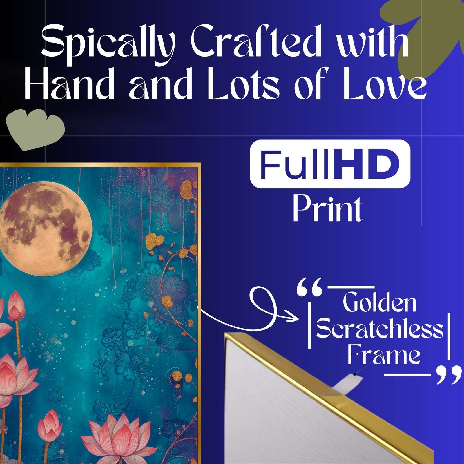 Set of Three Wall Paintings for Wall Dacoration Golden Framed Wall Paintings for Living Room & Bedroom Wall Art for Home Decoration & Office Wall Décor (18×12 inch CH-GD3-11)